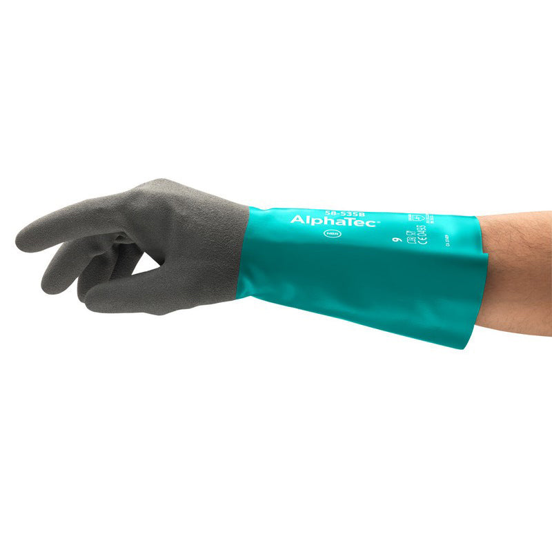 58-535B ALPHATEC CHEMICAL GLOVE ADDED GRIP EXTENDED CUFF