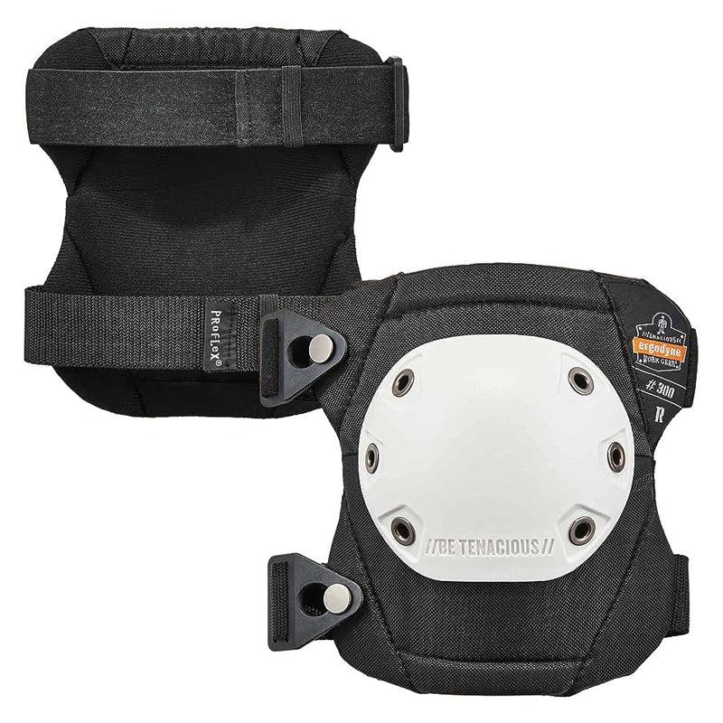 300HL ERGODYNE PROFLEX KNEE PAD ROUNDED CAP, HOOK & LOOP – WHITE CAP