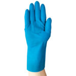88-356 ALPHATEC BLUE UNLINED FOOD PROCESSING AND CHEMICAL GLOVE SIZE 7