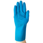 88-356 ALPHATEC BLUE UNLINED FOOD PROCESSING AND CHEMICAL GLOVE SIZE 8