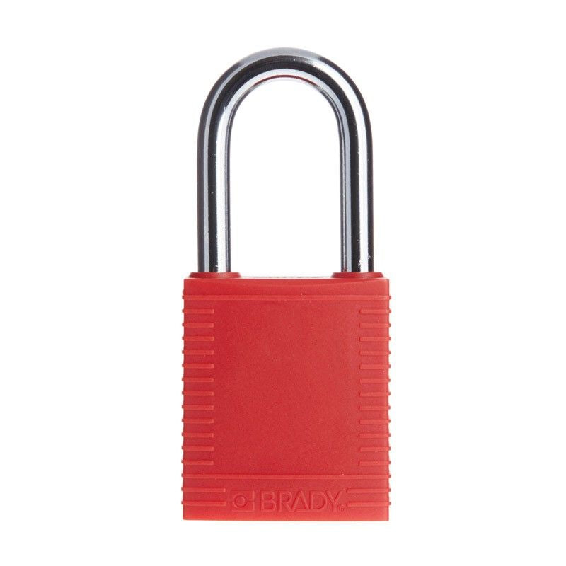 850821 BRADY SAFETY PADLOCK RED 38mm SHACKLE KEYED DIFFERENTLY