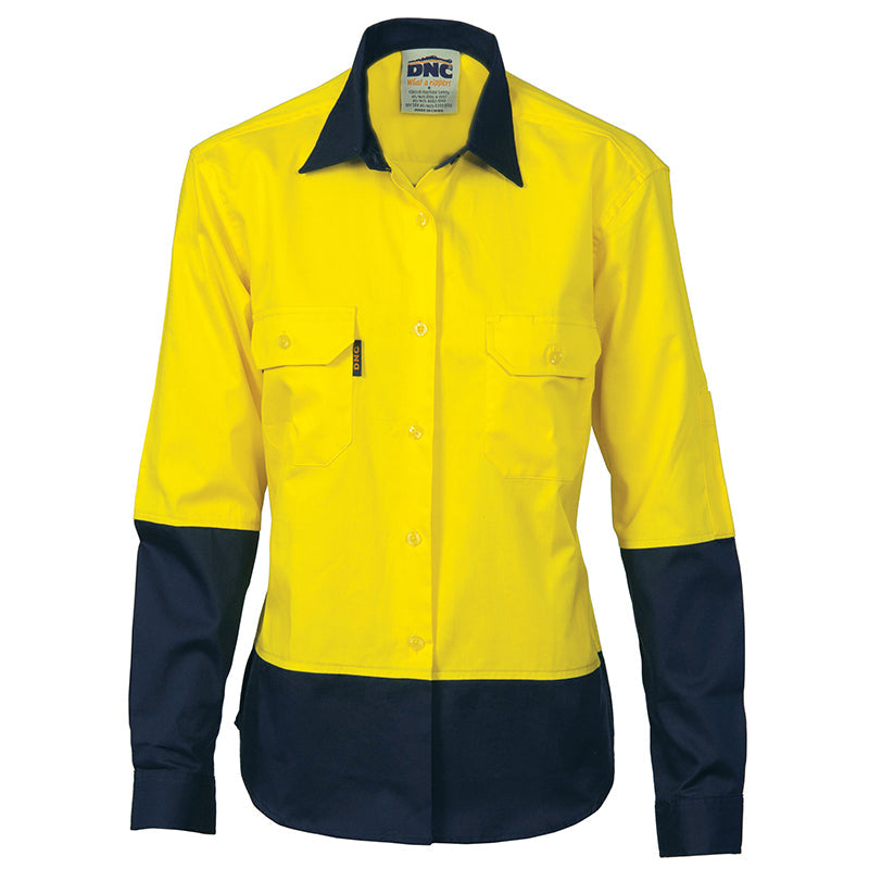 3940 LADIES HV 2TONE COOLBREEZE L/S SHIRT