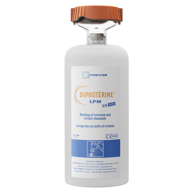 LPMD6 DIPHOTERINE® SOLUTION 500ML EYEWASH BOTTLE WITH EYECUP