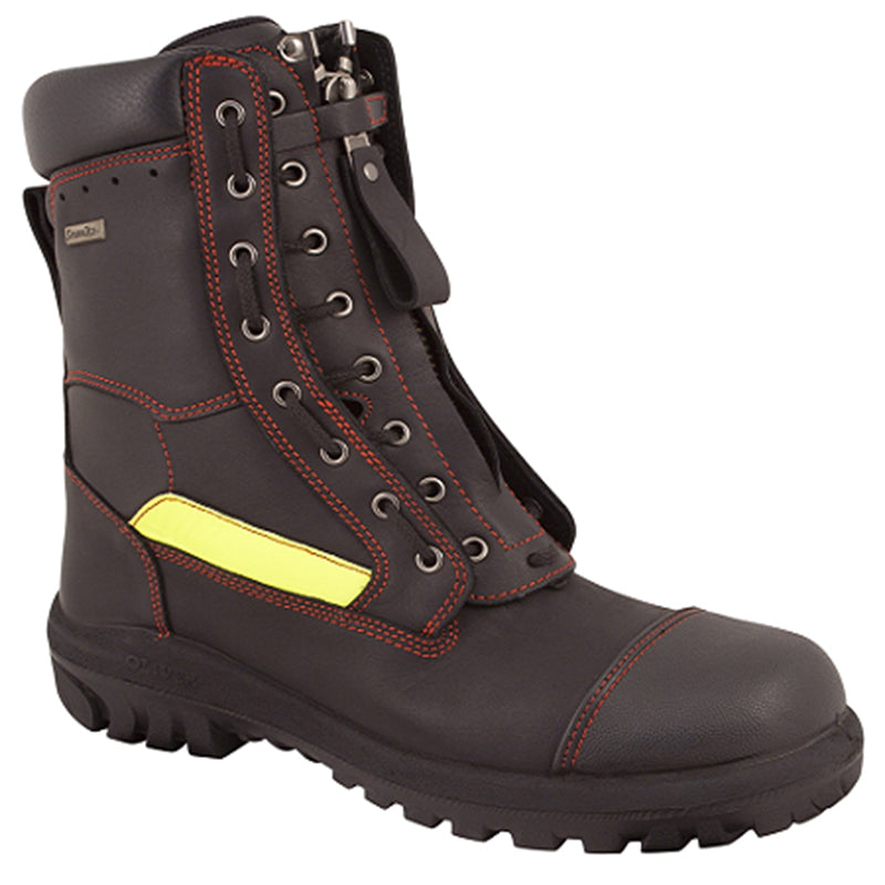 66-495 OLIVER 230mm LACE UP STRUCTURAL FIRE FIGHTERS BOOT COMPOSITE TOE CAP FLAME PROOF LACES