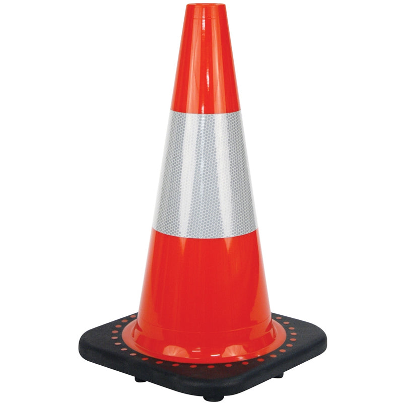 ARMOURWEAR ROAD CONE ORANGE 450MM REFLECTIVE RUBBER BASE #