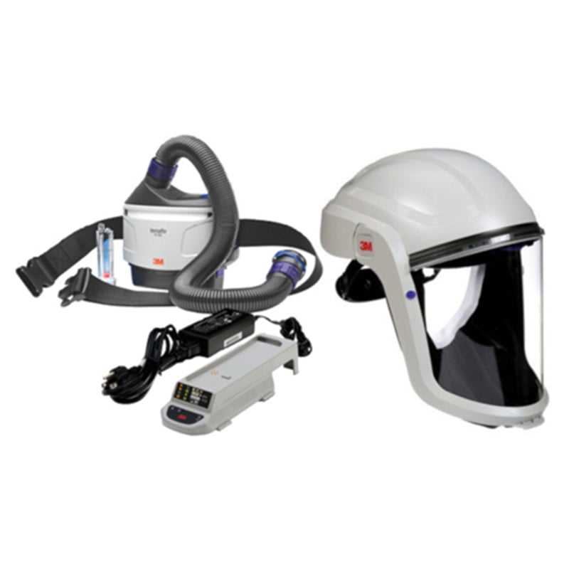 AT010590522 3M TRM-207C VERSAFLO TR-300+ PAPR KIT WITH M-207 FACESHIELD FLAME RESISTANT FACE SEAL & CHARGER