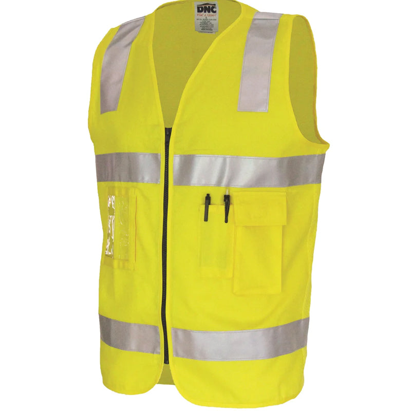 3809 D/N COTTON SAFETY VEST ANTISTAT WITH ZIP