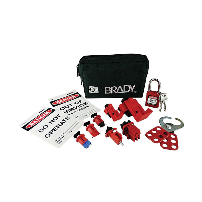848284 BRADY ELECTRICIANS MINI LOCKOUT KIT WITH COMPONENT