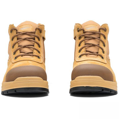 B318 BLUNDSTONE NUBUCK LEATHER LACE UP ZIP SIDE