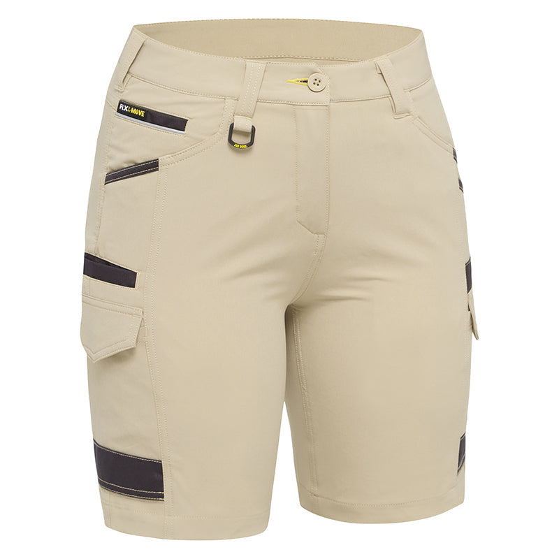 BSHL1332 BISLEY WOMEN’S FLX & MOVE 4-WAY STRETCH ZIP CARGO SHORT
