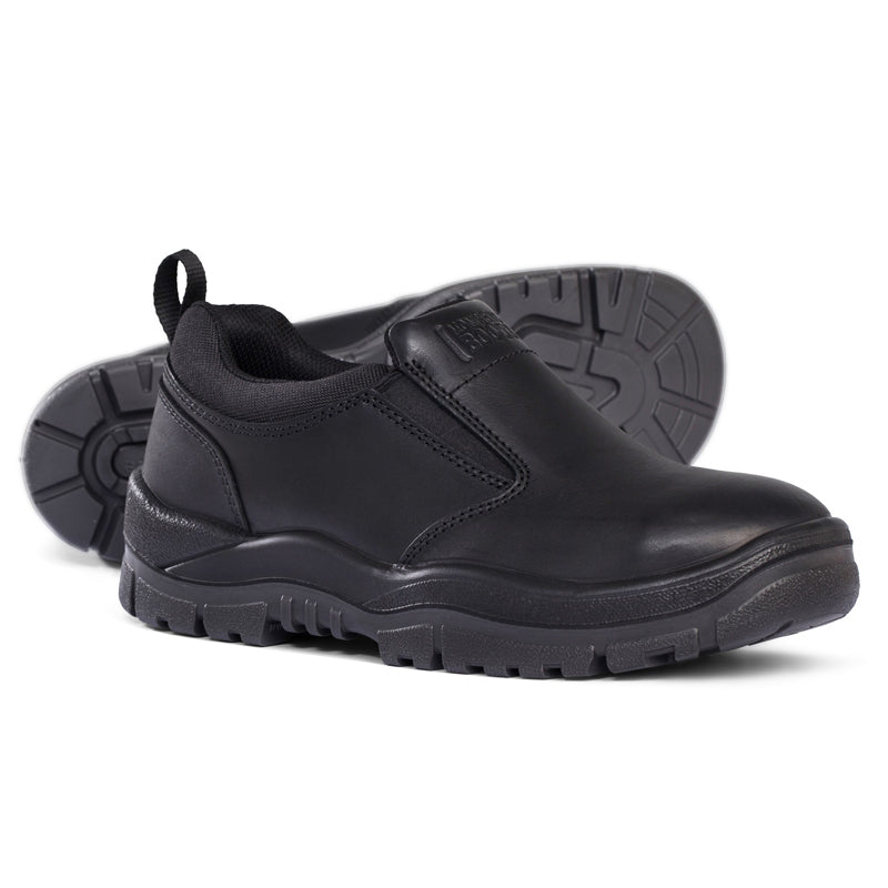 315085 MONGREL LEATHER SLIP ON SHOE ELASTIC GUSSET TPU OUTSOLE SLIP RESISTANT