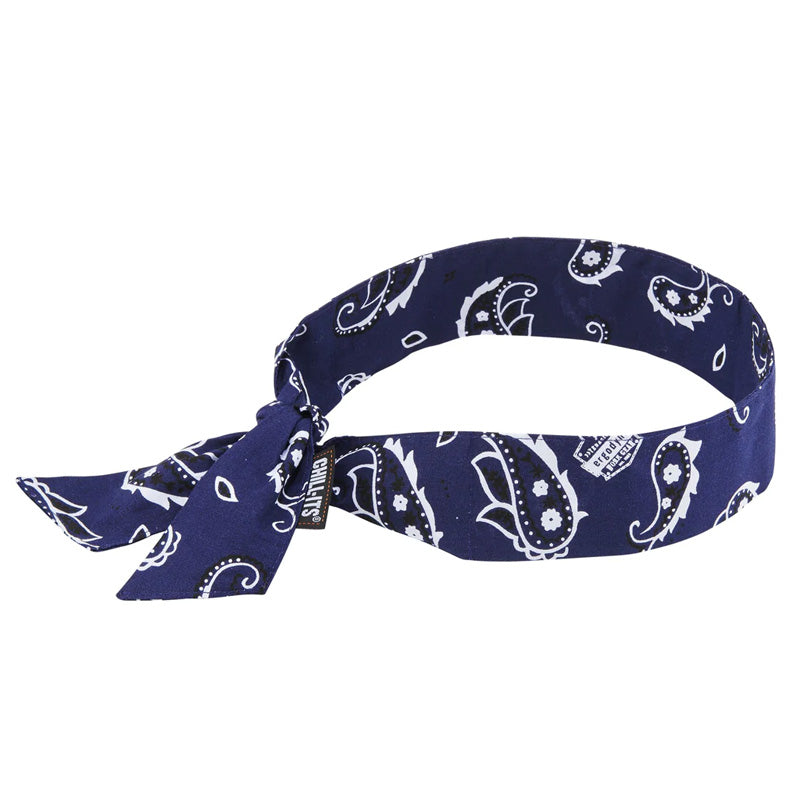6700 ERGODYNE CHILL-ITS EVAPORATIVE COOLING BANDANA BLUE WESTERN