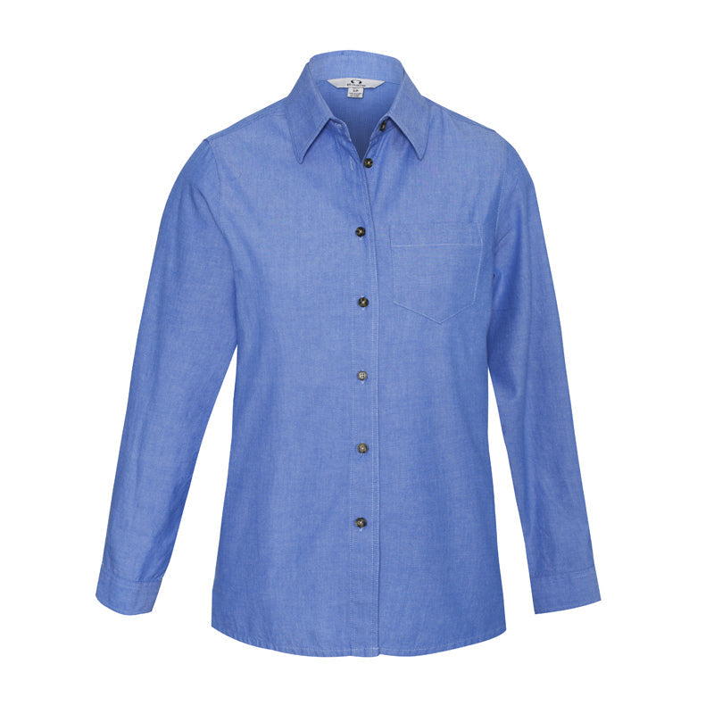 LB6201 LADIES WRINKLE FREE LONG SLEEVE CHAMBRAY SHIRT
