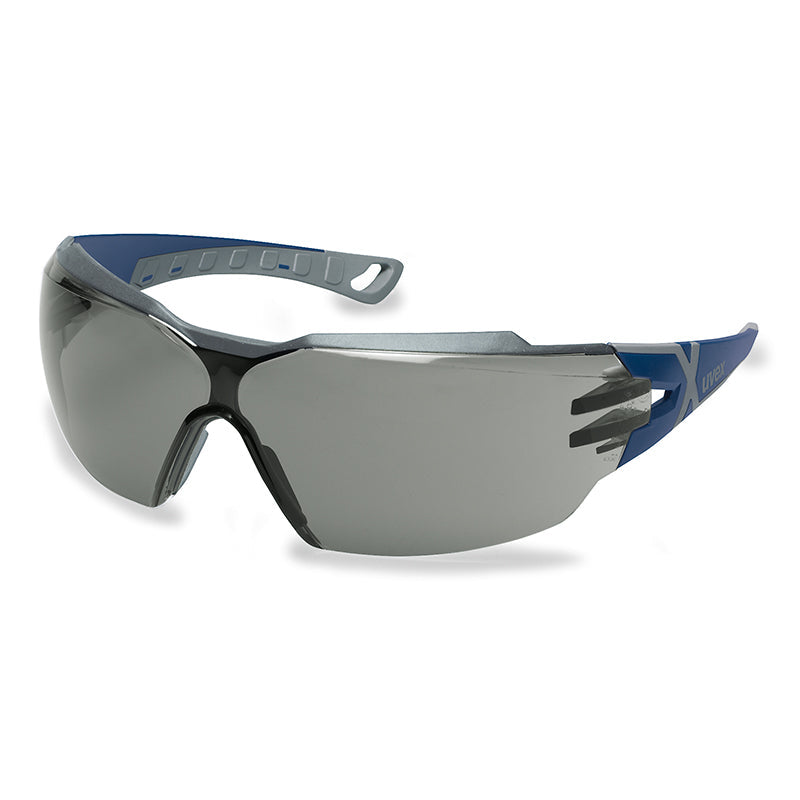 9198-301 UVEX PHEOS CX2 BLUE/GREY, GREY 14% SAPPHIRE (HC3000) LENS SAFETY GLASSES