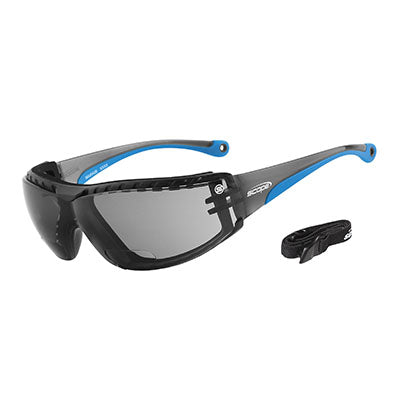 130SG-1.5 SCOPE SUPER MAXVUE SMOKE +1.5 LENS BLUE TEMPLE SAFETY GLASSES
