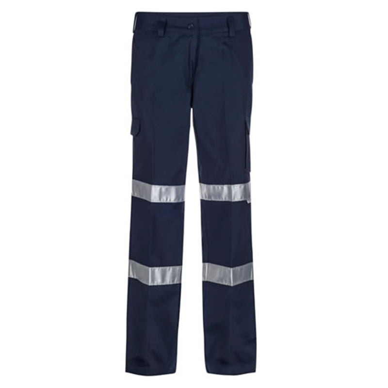 WPL075 LADIES MID WEIGHT CARGO DRILL TROUSER WITH TAPE