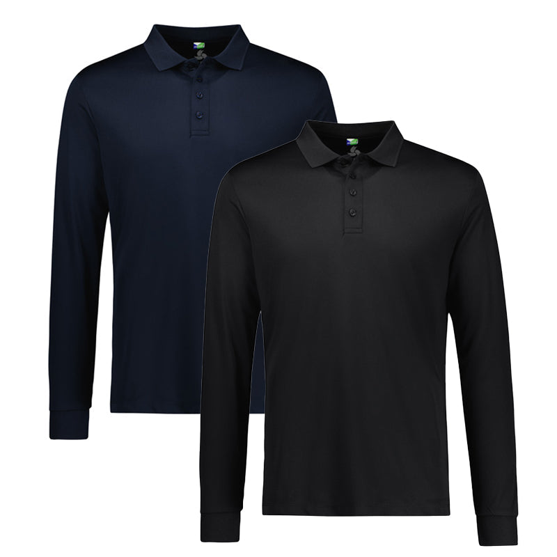 P206ML BIZ COLLECTION MENS ACTION LONG SLEEVE POLO