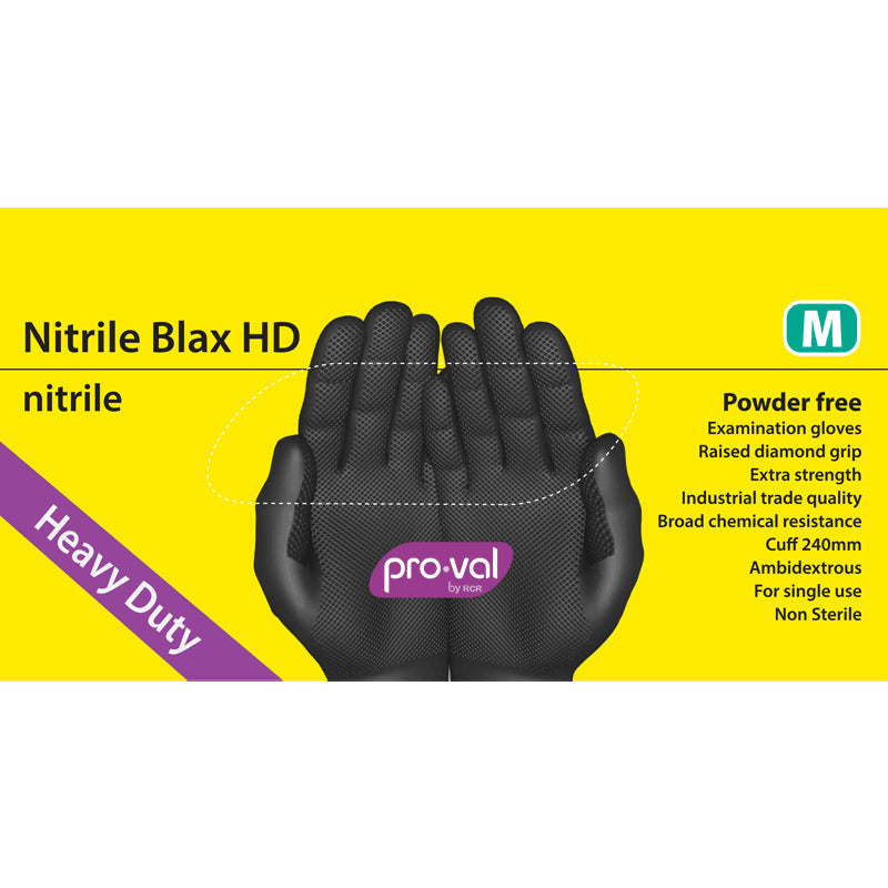 41164 RCR NITRILE BLAX HD – HEAVY DUTY NITRILE EXAM POWDER FREE GLOVES – BOX=50-XLARGE