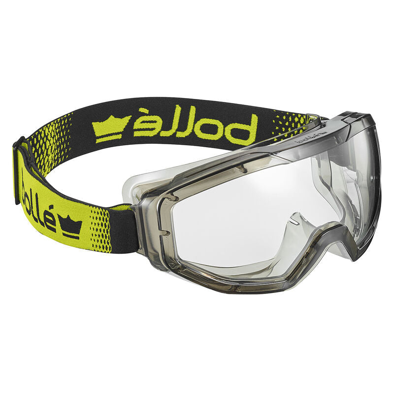 GLOBEN10W BOLLE GLOBE PC CLEAR PLATINUM LENS LITE TOP BOTTOM INDIRECT VENTED SAFETY GOGGLES