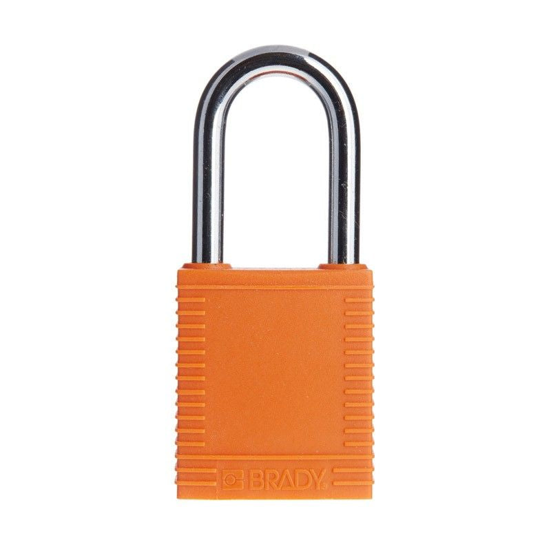 850819 BRADY SAFETY PADLOCK ORANGE 38mm SHACKLE KEYED DIFFERENTLY