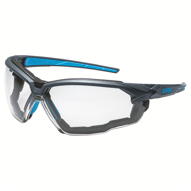 9181-267G UVEX SUXXEED CLEAR LENS SAFETY GLASSES WITH FOAM SEAL