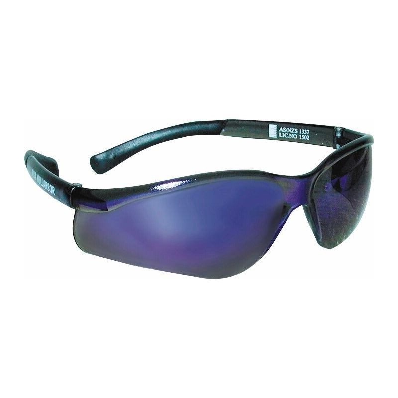 229207BB MSA NULLARBOR BLUE MIRROR LENS SAFETY GLASSES