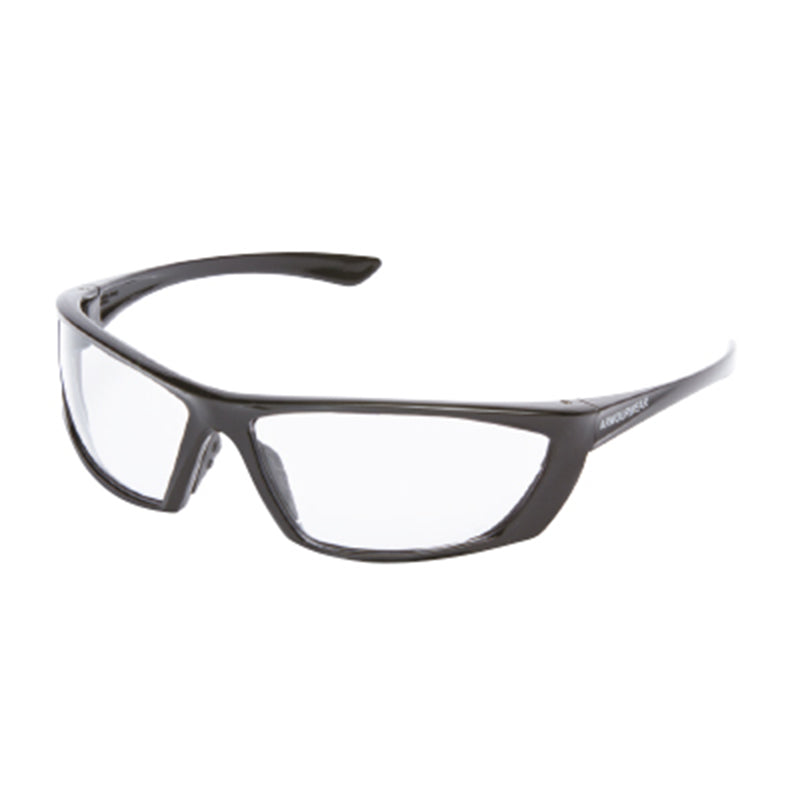 28321 ARMOURWEAR CLEAR GLADIUS BLACK FRAME A/F LENS SAFETY GLASSES