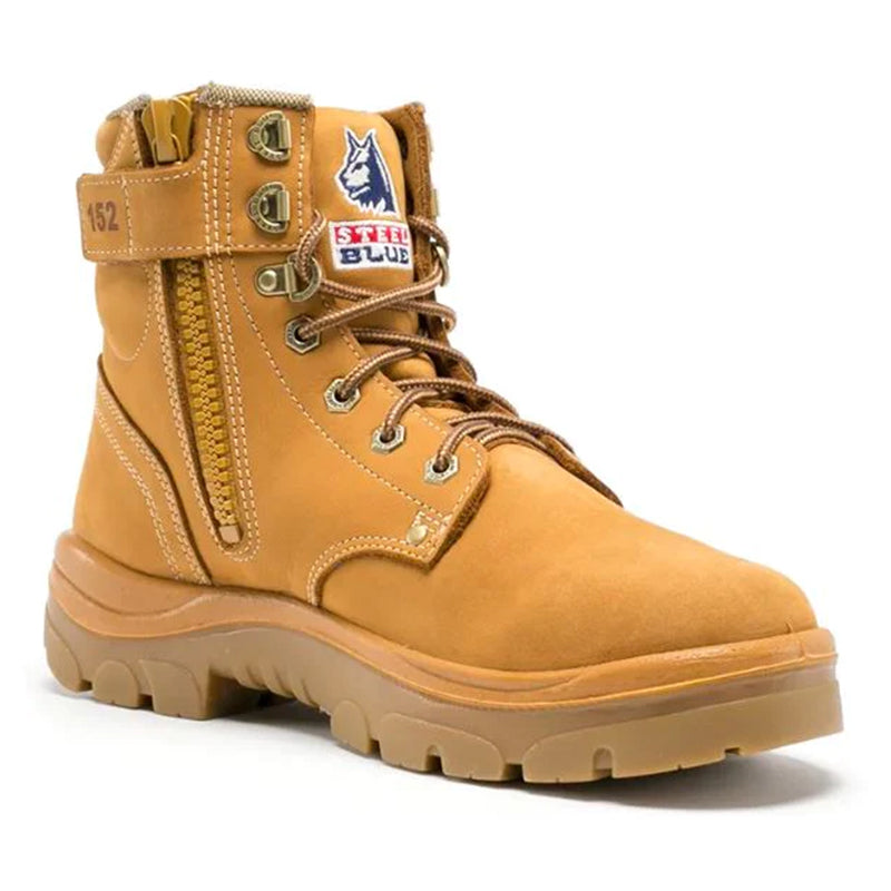 312152 STEEL BLUE ARGYLE ZIP SIDE BOOT