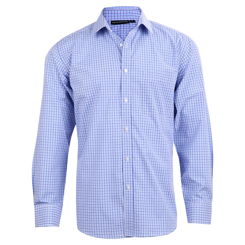 M7320L WINNING SPIRIT MENS GINGHAM LONG SLEEVE SHIRT