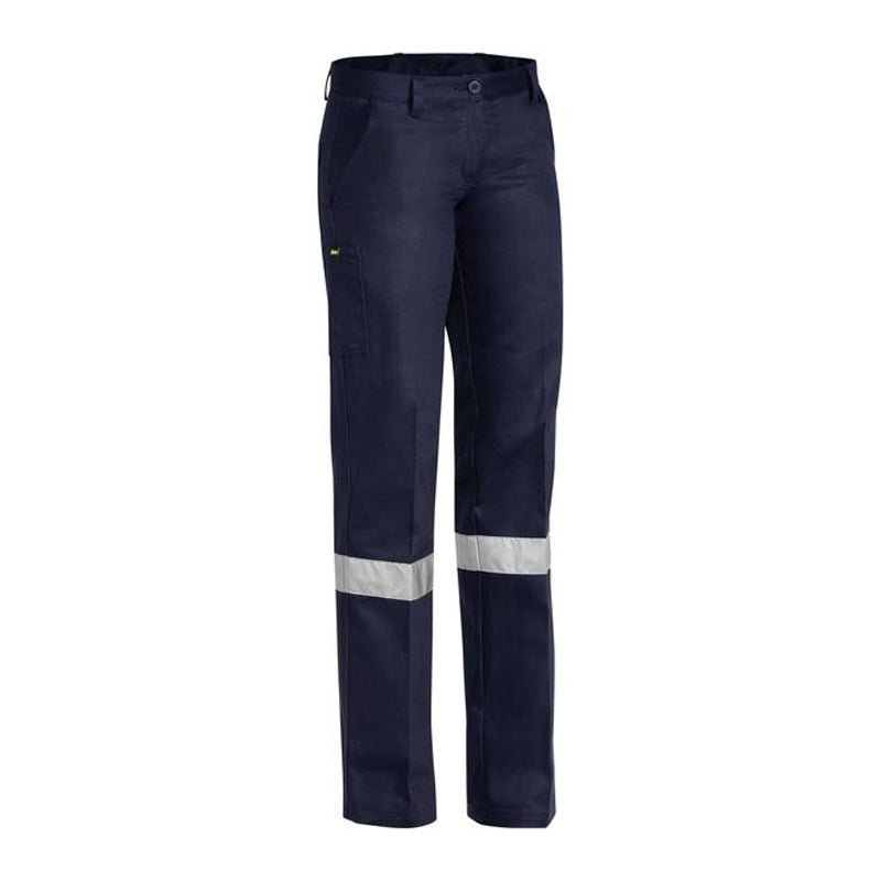 BPL6007T BISLEY LADIES COTTON DRILL PANTS CW TAPE