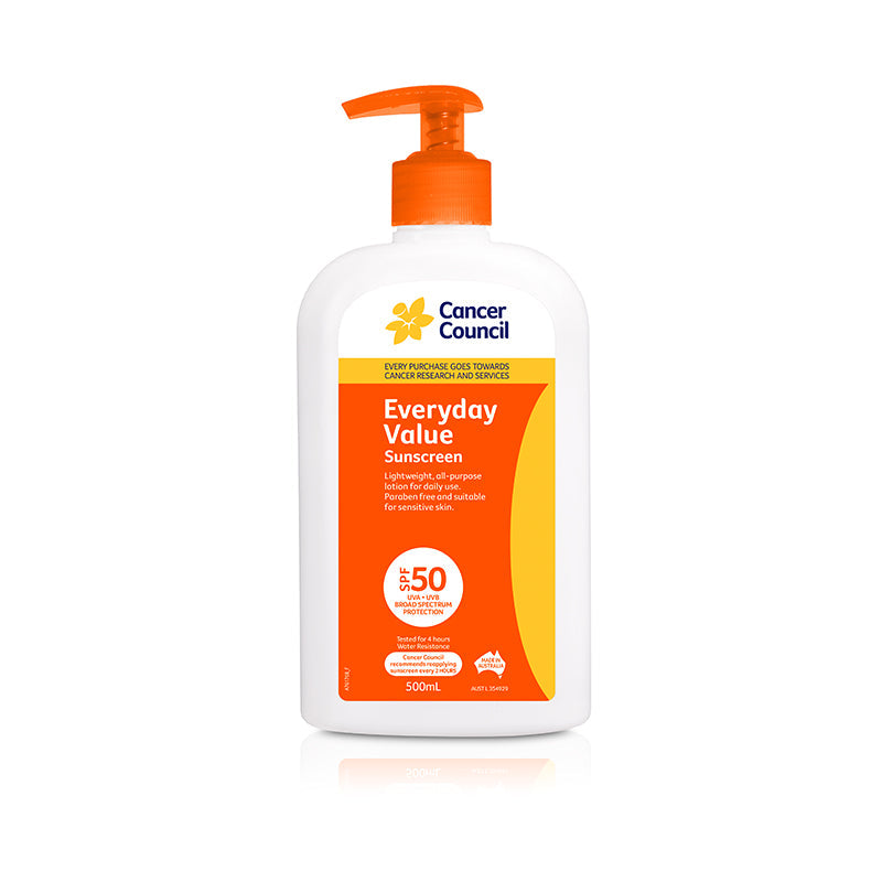 1219 CANCER COUNCIL SUNSCREEN 500ml PUMP PACK EVERYDAY SPF 50+