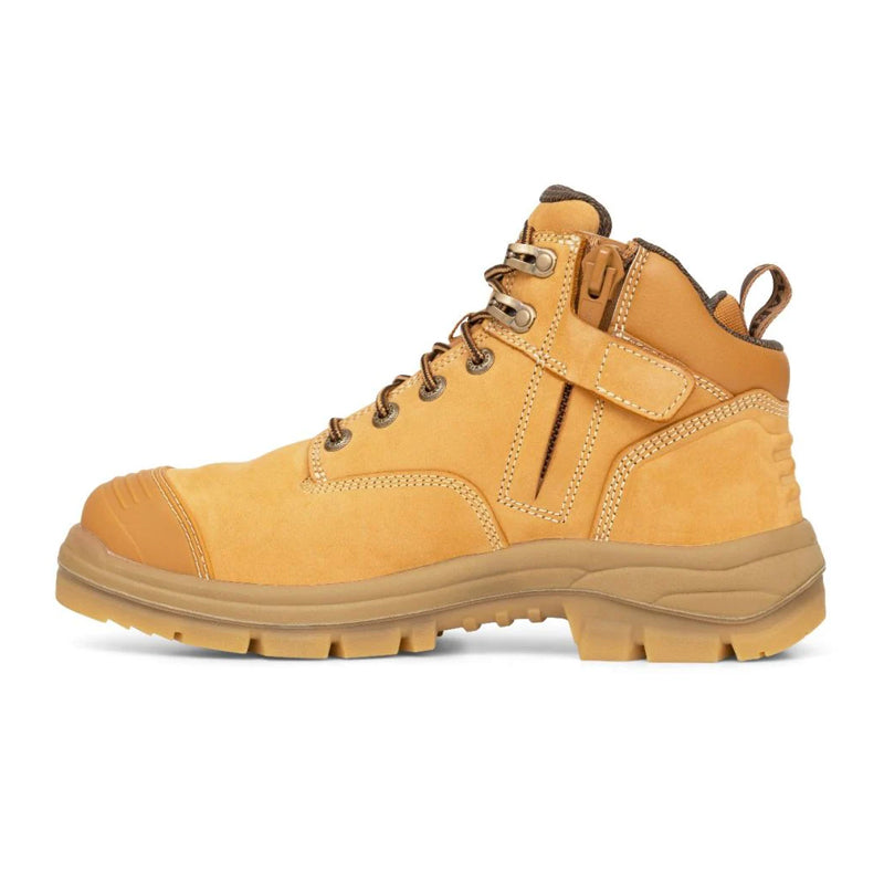 55-330Z OLIVER 130mm LACE UP ZIP SIDED HIKER BOOTS WATER RESISTANT LEATHER COOLSTEP LINING