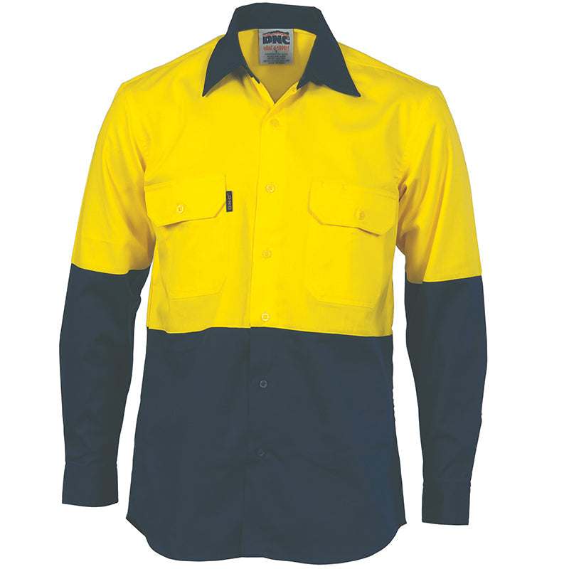 3840 DNC HI-VIZ COOL BREEZE COTTON SHIRT L/S