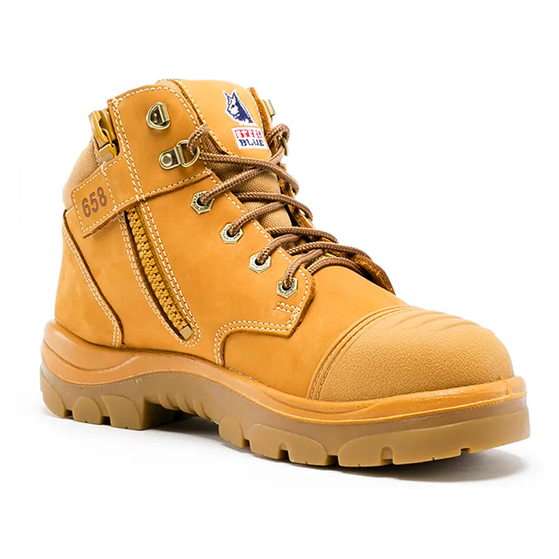 312658 STEELBLUE PARKES BOOT BUMP CAP & ZIP SIDE