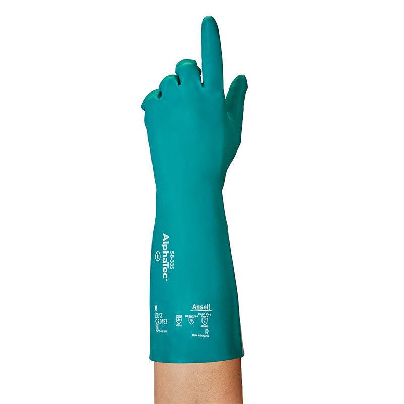 58-335 ALPHATEC AQUADRI FDA COMPLIANT NITRILE GLOVE EXTENDED CUFF