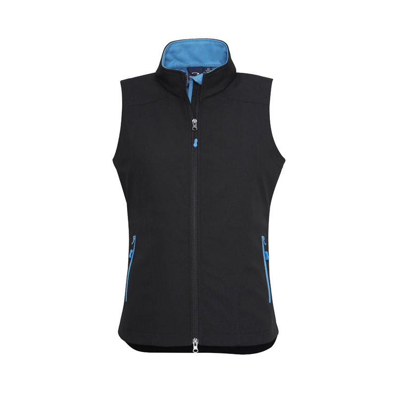 J404L BIZ COLLECTION LADIES GENEVA VEST POLY SHELL FLEECE LINING