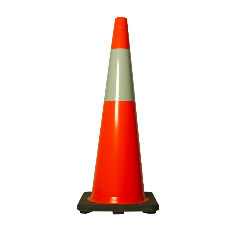 ARMOURWEAR RED ROAD CONE 900MM REFLECTIVE WITH RUBBER BASE 4.5KG