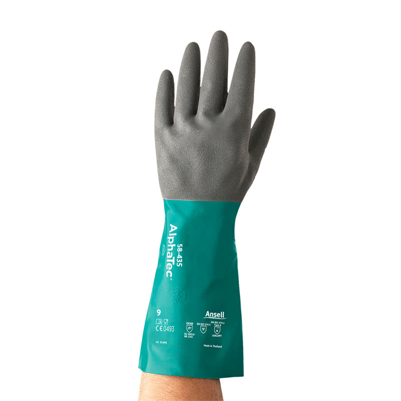 58-435 ALPHATEC HEAVY DUTY CHEMICAL RES GLOVE NITRILE COATED