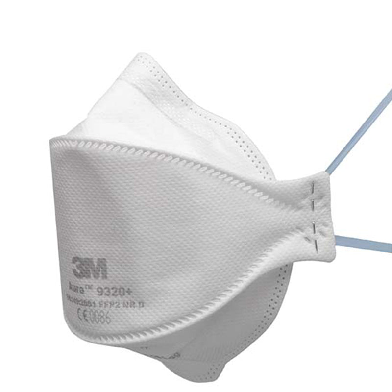 9320A+ 3M P2 DISP MASK FLAT FOLD NON VALVED BX20 #