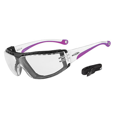 130CG-1.0 SCOPE SUPER MAXVUE CLEAR +1.0 LENS PURPLE TEMPLE SAFETY GLASSES
