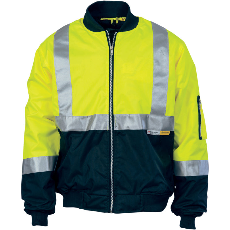 3862 2TONE HI VIZ FLYING JACKET WITH 3M TAPE