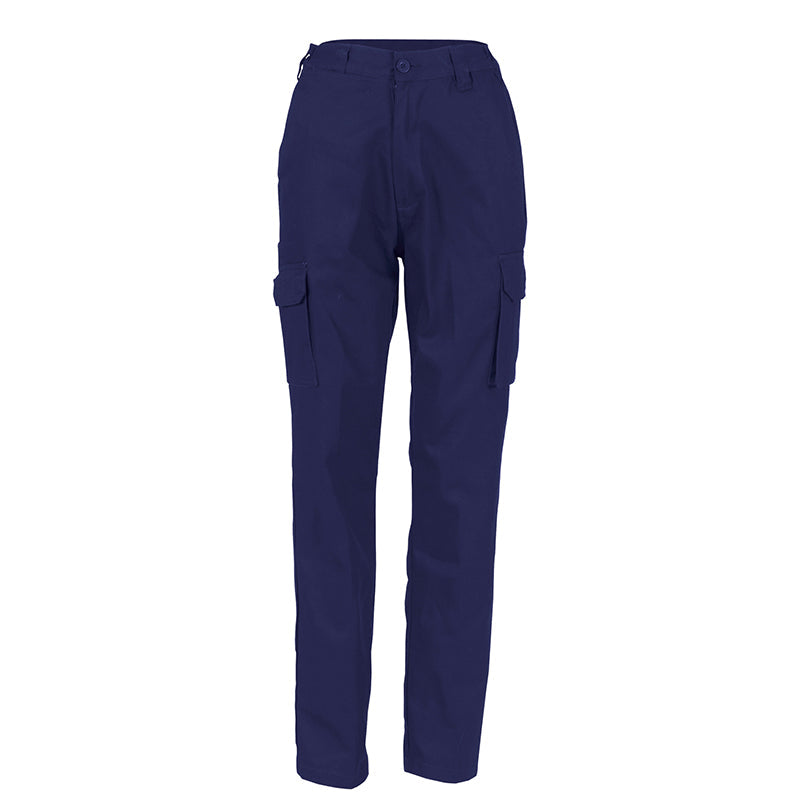 3322 DNC LADIES 311GSM COTTON DRILL CARGO PANTS #