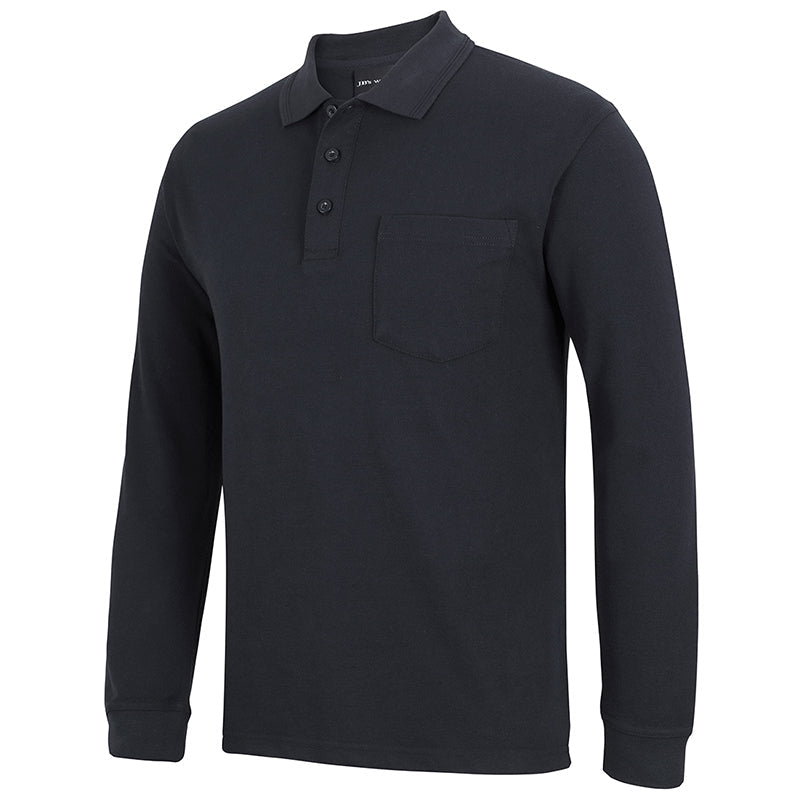210PL JB POLO L/S WITH POCKET