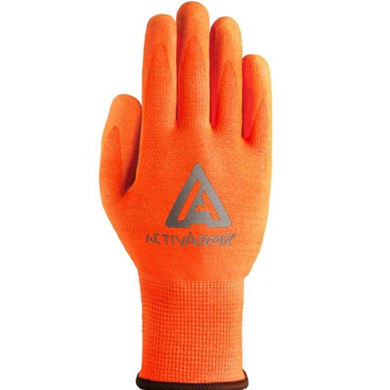 97-013 ACTIVARMR HI VIS PALM & BACK OF HAND PU/NITRILE GLOVE