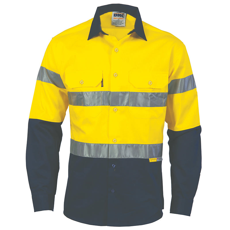 3736 2TONE DRILL SHIRT WITH HOOP 190GSM