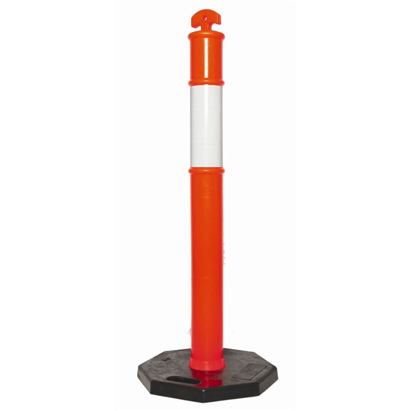 ARMOURWEAR T-TOP TEMPORARY REFLECTIVE BOLLARD C/W 6KG PVC BASE