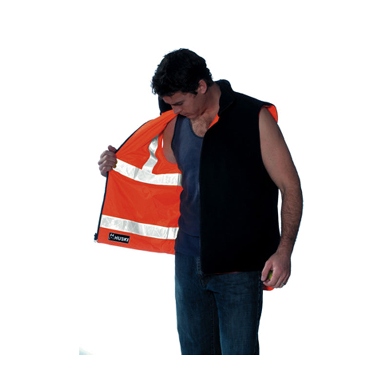 K8132 TRAFFIC VEST REVERSIBLE HI-VIZ TAPED