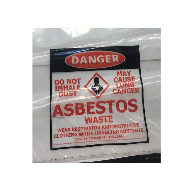 HDAR1000X1500 PAKAFLEX PRINTED ASBESTOS BAGS 1000mm x 1500mm PK50