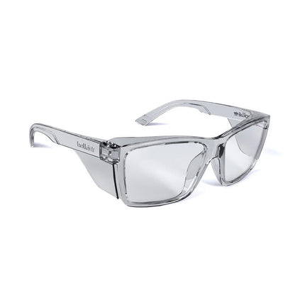 STK42N11A BOLLE STKS 420 CLEAR LENS PC SAFETY GLASSES PLATINUM ASAF CRYSTAL TEMPLES/FRAME