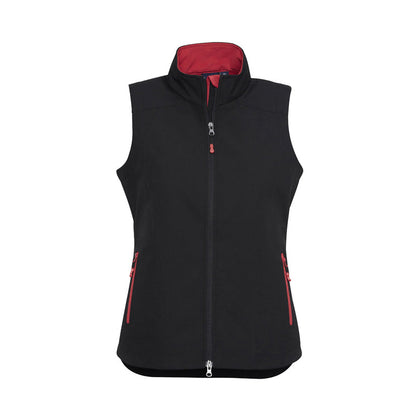 J404L BIZ COLLECTION LADIES GENEVA VEST POLY SHELL FLEECE LINING